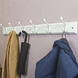 Headbourne Keypak White 6 Hook Coat Rail - thumbnail 2