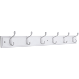 Headbourne Keypak White 6 Hook Coat Rail