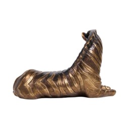 Sitting Zebra Ornament Bronze - thumbnail 4
