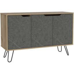 Core Products Manhattan 3 Doors Pine and Grey Medium Sideboard - thumbnail 2