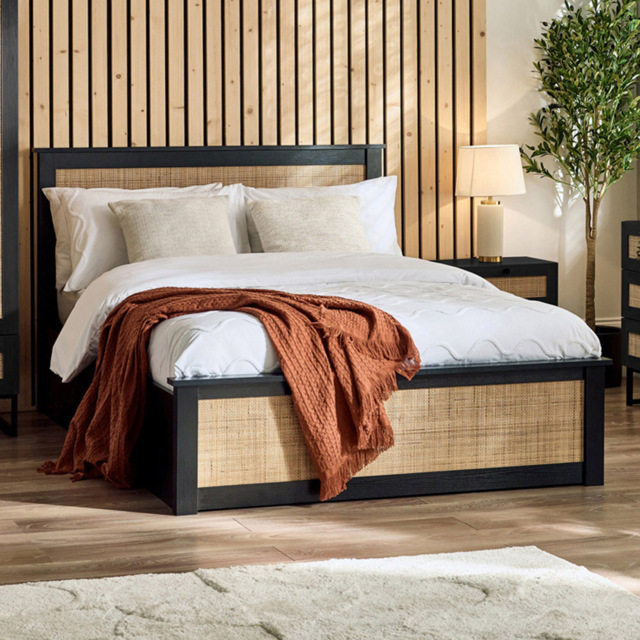 Julian Bowen Padstow Ottoman King Size Black Bed Frame - image 1