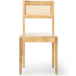 Desser Venice 2 Drawer Natural Rattan and Mango Wood Dressing Table Set - thumbnail 4