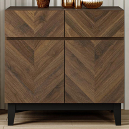Camborne 2 Door 2 Drawer Brown Sideboard - thumbnail 1