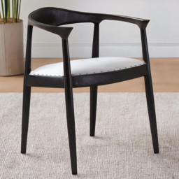 Premier Housewares Kendari Open Back Grey Leather Chair