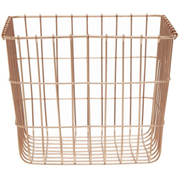 Premier Housewares Vertex Copper Finish Square Basket - thumbnail 1