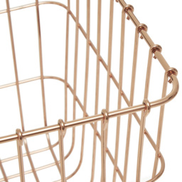 Premier Housewares Vertex Copper Finish Square Basket - thumbnail 3