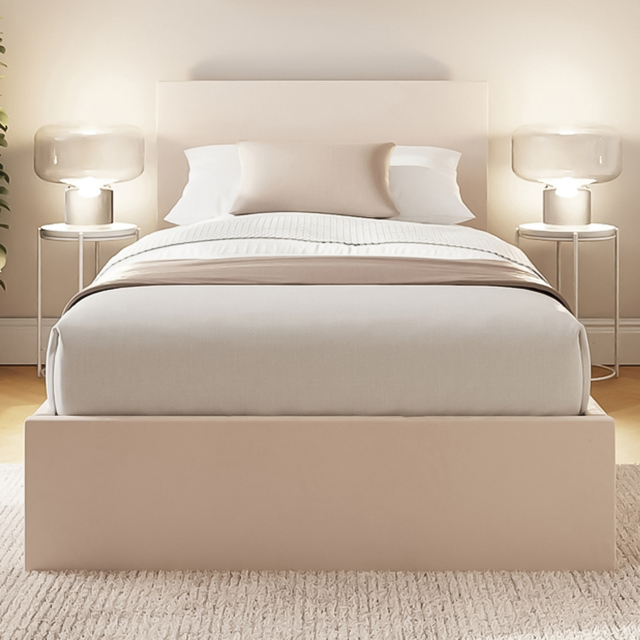 GFW Natural Single Velvet End Lift Ottoman Bed - image 1