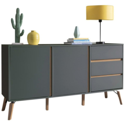Noa and Nani Otto 2 Door 3 Drawer Grey Sideboard - thumbnail 2