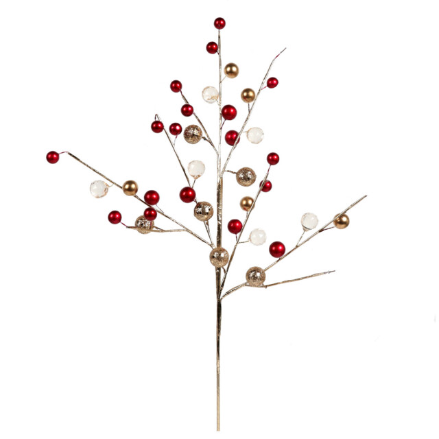 Gold and Red Spray Christmas Decoration - image 1