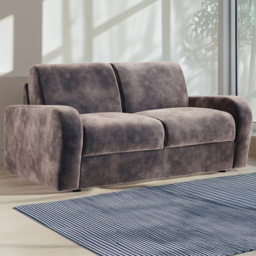 Jay-Be Deco 2 Seater Luxe Velvet Steel Sofa Bed with e-Sprung Mattress - thumbnail 1