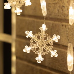 The Christmas Workshop 152 LED Snowflake Curtain String Light Warm White - thumbnail 4