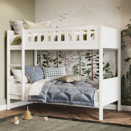 Flair Bea White Wooden Bunk Bed - thumbnail 1
