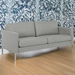 Dorel Fabry 3 Seater Grey Linen Sofa - thumbnail 1