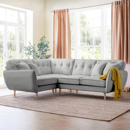 Opry Faro 4 Seater Button Back Ashen Right Hand Corner Sofa - thumbnail 1