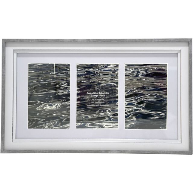 The Port. Co Gallery Bronwyn 3 Aperture Collage Silver Edge 6 x 4 inch Photo Frame - image 1