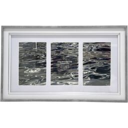 The Port. Co Gallery Bronwyn 3 Aperture Collage Silver Edge 6 x 4 inch Photo Frame