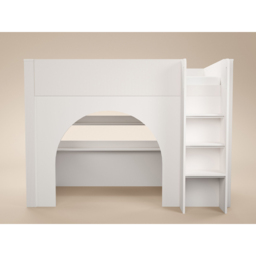 Flair Kaska White Single Ribbed Panel Mid Sleeper Bed - thumbnail 3