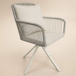 SOLACE+CO Hana Juno Beige 2 Seater PE Rattan Swivel Garden Bistro Set - thumbnail 2