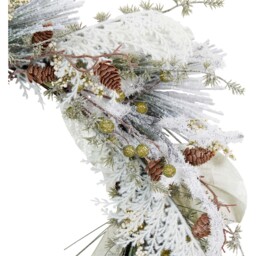 Mistletoe Cottage Frosted Magnolia Leaf Christmas Wreath 56cm - thumbnail 3