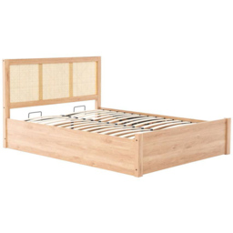 Croxley Double Oak Rattan Ottoman Bed - thumbnail 2