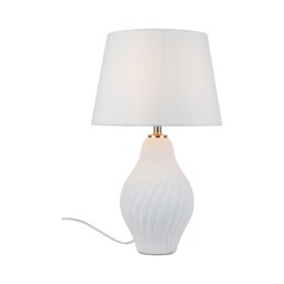 Vivian White Glass Table Lamp - thumbnail 3