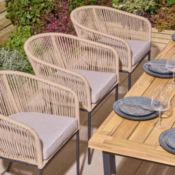 Rowlinson Oslo Natural 8 Seater Dining Set - thumbnail 3