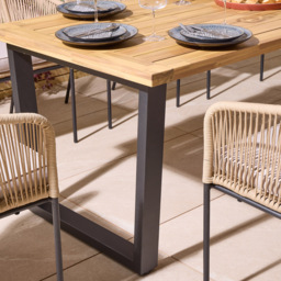Rowlinson Oslo Natural 8 Seater Dining Set - thumbnail 4