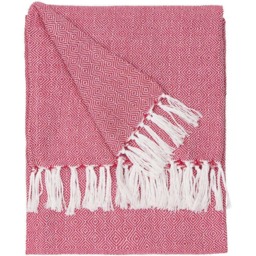 Furn Dessa Geometric Pink Woven Throw 130 x 180cm