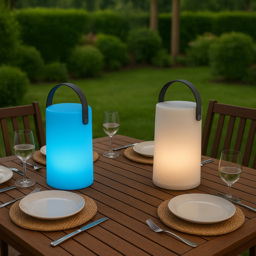 Lighting Collection IP44 Pulse Beat LED Outdoor Bluetooth Speaker - thumbnail 2