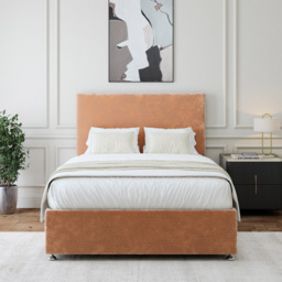 Bedmaster Double Mink Chenille Divan Base with Valencia Headboard - thumbnail 2