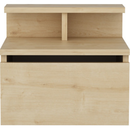 Decorotika Alice Oak Single Drawer Single Shelf Floating Bedside Table - thumbnail 3