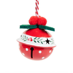 Set of 6 Holly Bells Red - thumbnail 4