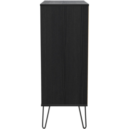 Crowndale Harlequin 5 Drawer Black Ash Chest of Drawers Ready Assembled - thumbnail 4
