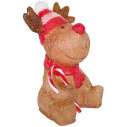 50 LED Brown Acrylic Reindeer Christmas Decoration - thumbnail 3