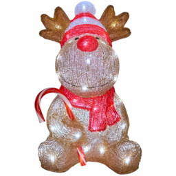 50 LED Brown Acrylic Reindeer Christmas Decoration - thumbnail 4