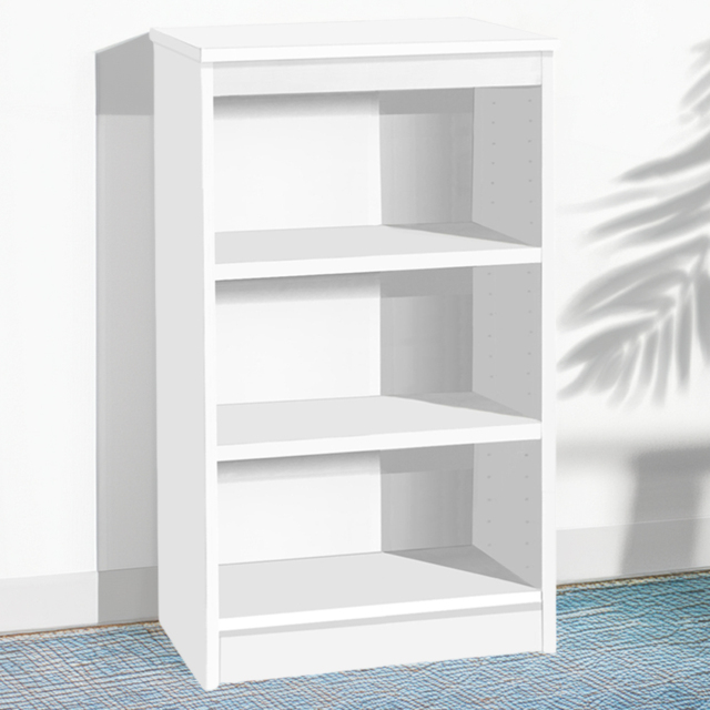 R White Cabinets 3 Shelf Mid Height White Bookcase - image 1