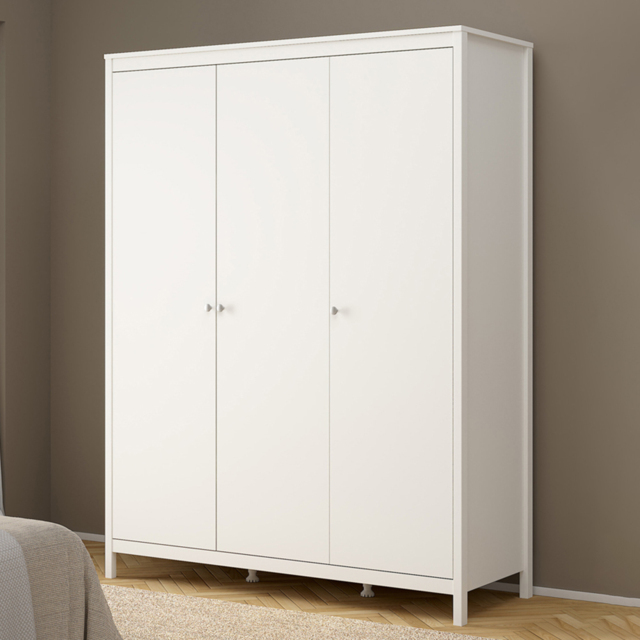 Florence Madrid 3 Door White Wardrobe - image 1