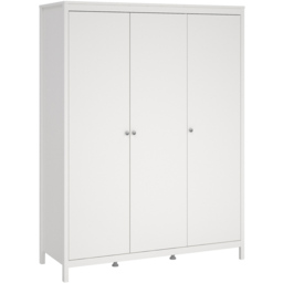Florence Madrid 3 Door White Wardrobe - thumbnail 2