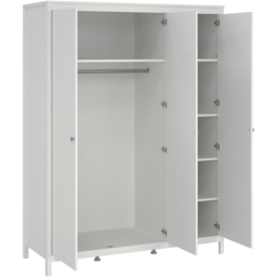 Florence Madrid 3 Door White Wardrobe - thumbnail 4