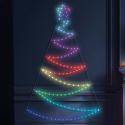 Xmas Haus Christmas Tree Silhouette 140 RGB LED Wall Light with Star Topper and Remote 150cm