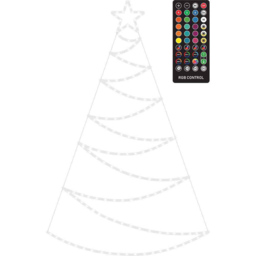 Xmas Haus Christmas Tree Silhouette 140 RGB LED Wall Light with Star Topper and Remote 150cm - thumbnail 2