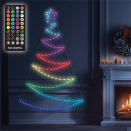 Xmas Haus Christmas Tree Silhouette 140 RGB LED Wall Light with Star Topper and Remote 150cm - thumbnail 4