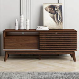 Kudl LV41 Single Door Dark Columbian Walnut TV Cabinet