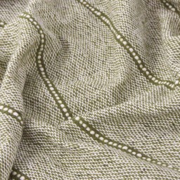 Yard Hedon Linear Stripe Green Woven Throw 130 x 180cm - thumbnail 2
