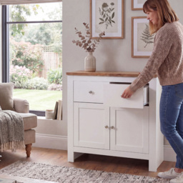 Vida Designs Arlington 2 Door 2 Drawer White Sideboard - thumbnail 3