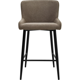 Bentley Designs Rubens Mocha Beige Boucle Fabric Upholstered Barstool Set of 2 - thumbnail 3
