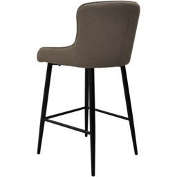 Bentley Designs Rubens Mocha Beige Boucle Fabric Upholstered Barstool Set of 2 - thumbnail 4