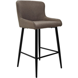 Bentley Designs Rubens Mocha Beige Boucle Fabric Upholstered Barstool Set of 2 - thumbnail 2