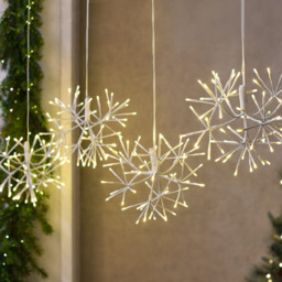 Sparkling Starburst Hanging Light Balls 3 Pack - thumbnail 1