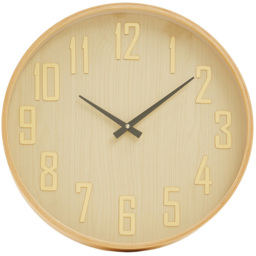 Premier Housewares Vitus Natural Round Wall Clock 40cm